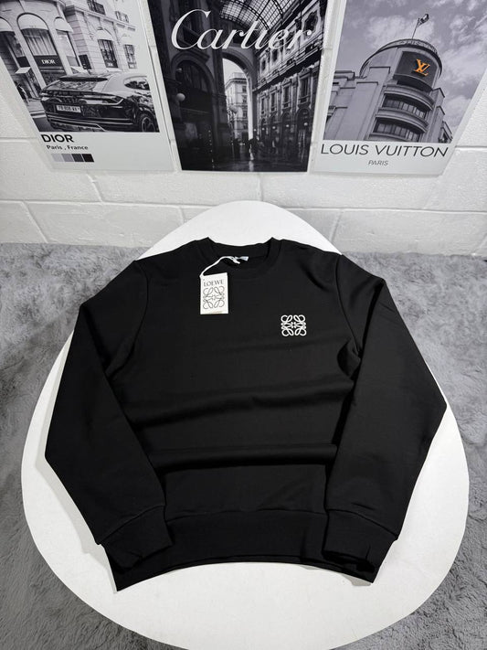 Loewe Anagram Chest Logo Round Neck Mens Jumpers in 2 Colors Best Sale UK Reps AAA Quality