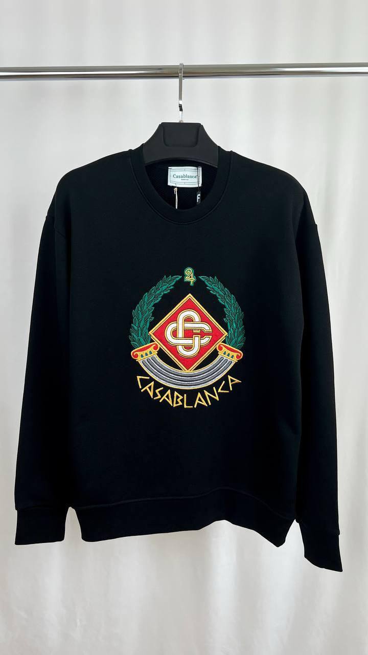 Casablanca Casa Crest-Embroidered Jumpers in Multiple Colors Mens UK Reps AAA Quality