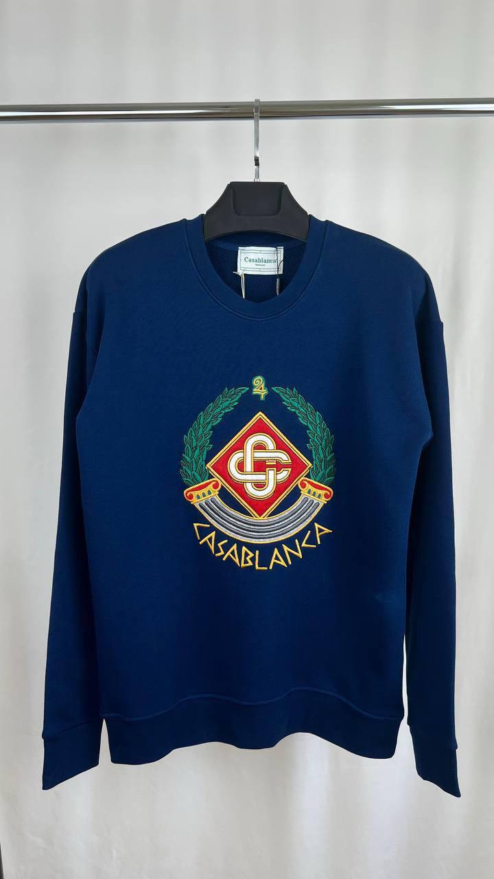 Casablanca Casa Crest-Embroidered Jumpers in Multiple Colors Mens UK Reps AAA Quality