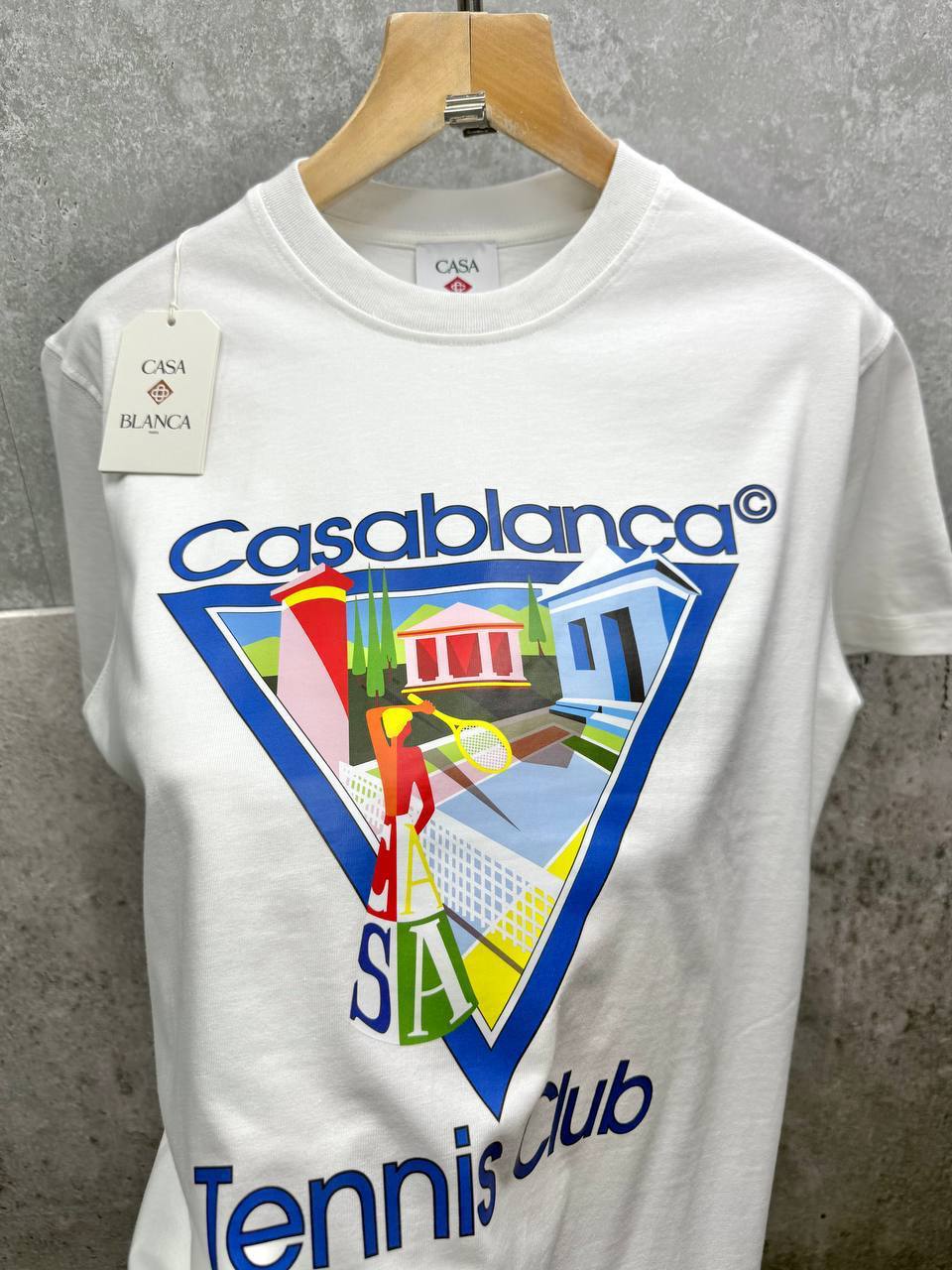 Casablanca La Joueuse Tennis T-shirts in 2 Colors UK Reps AAA Quality