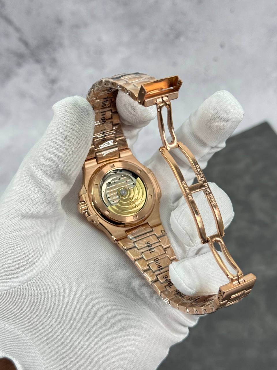 Patek Philippe Nautilus Date 40mm Rose Gold Brown Embossed Dial UK Reps AAA Quality