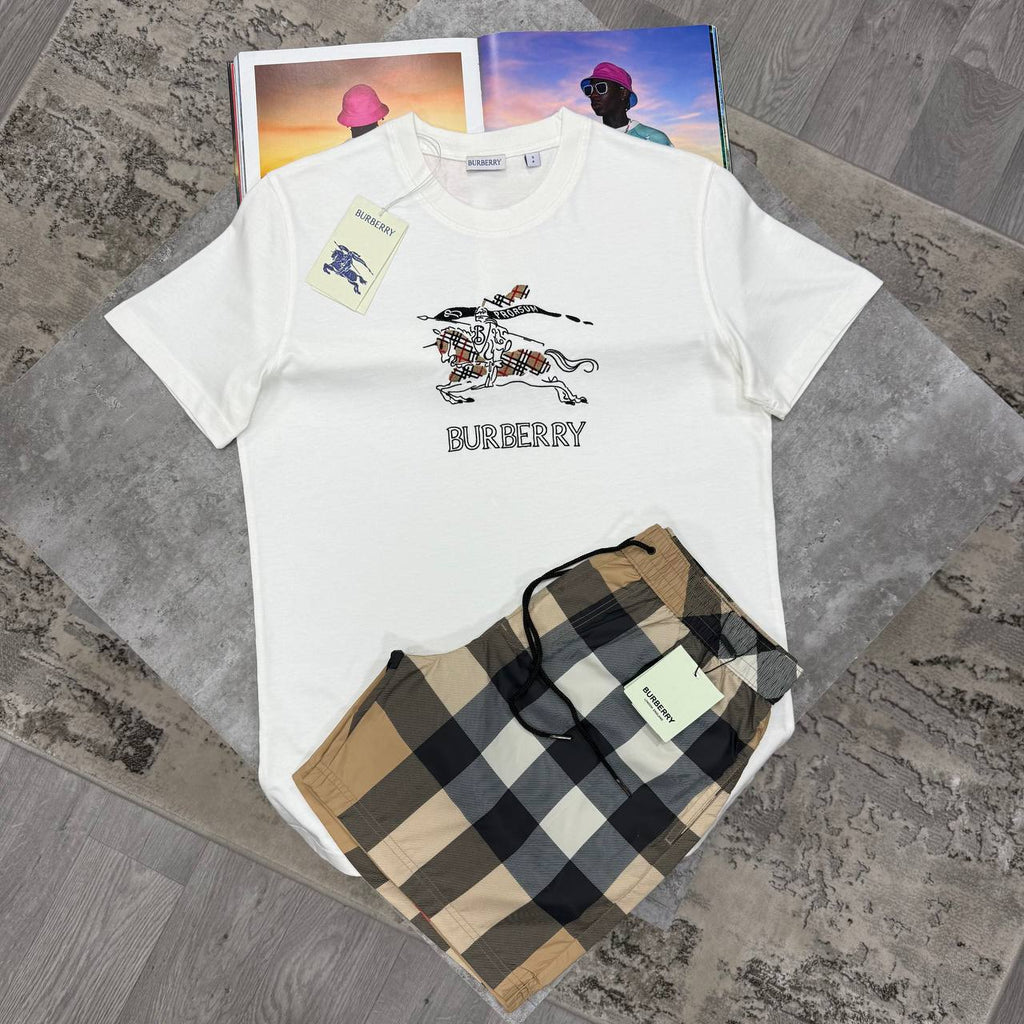 Burberry Equestrian Knight Design T-Shirts & Shorts Sets Men's Multiple Colors UK Reps AAA Quality