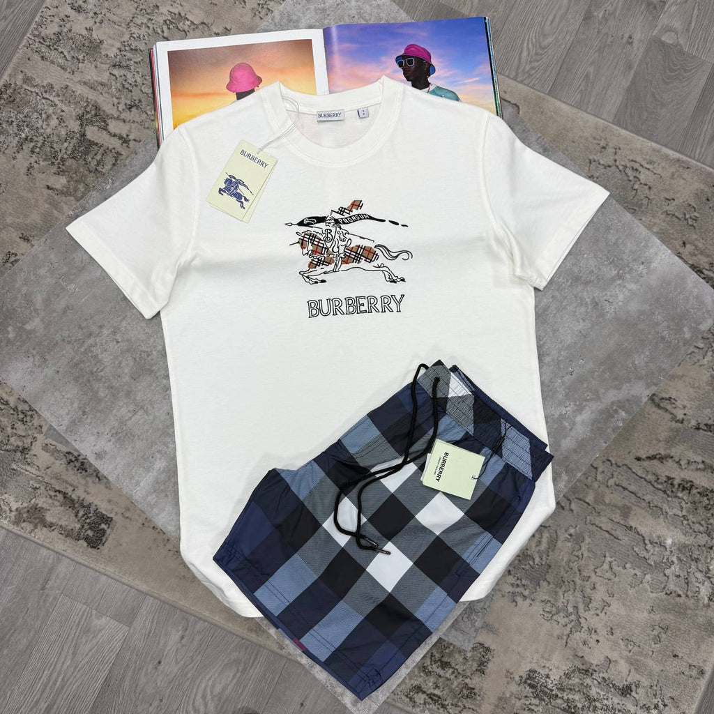 Burberry Equestrian Knight Design T-Shirts & Shorts Sets Men's Multiple Colors UK Reps AAA Quality