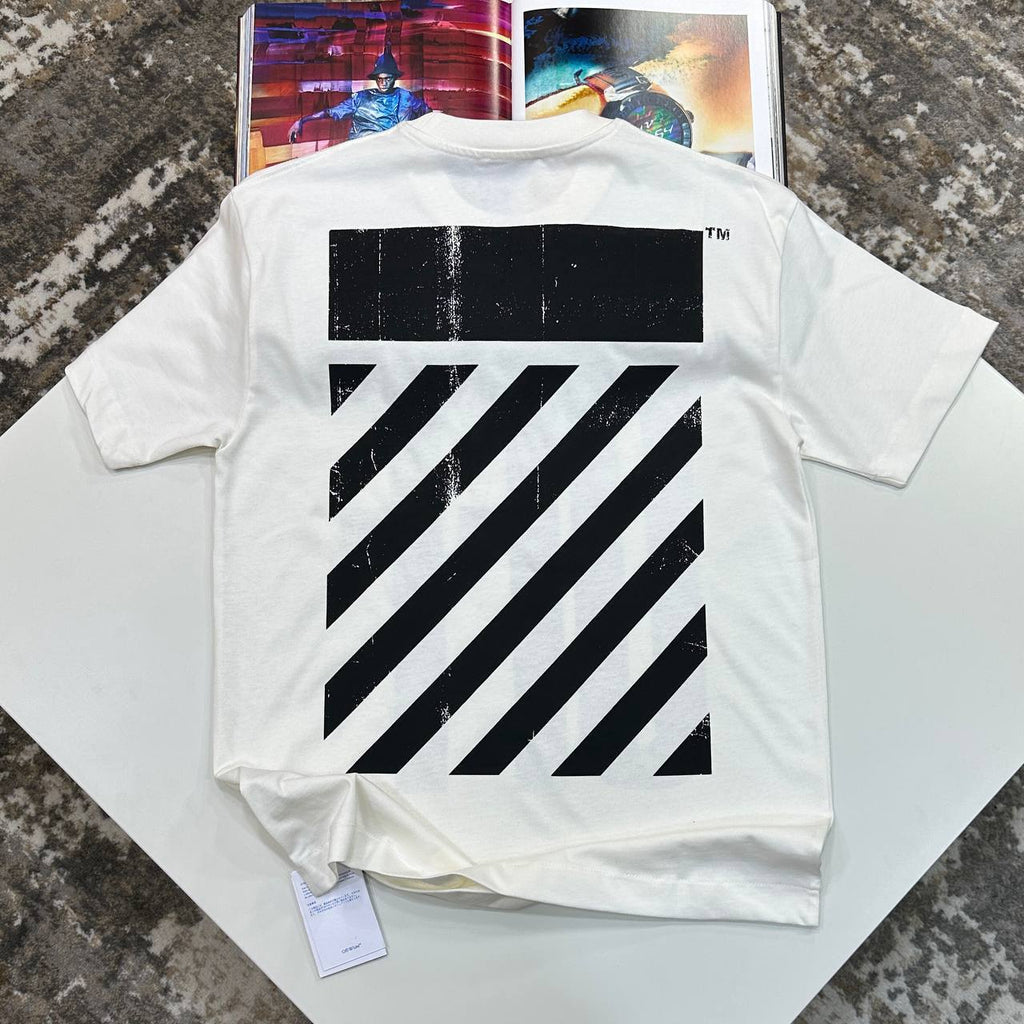 Off-White Big Off Diagonal T-Shirts in 2 Colors UK Reps AAA Quality