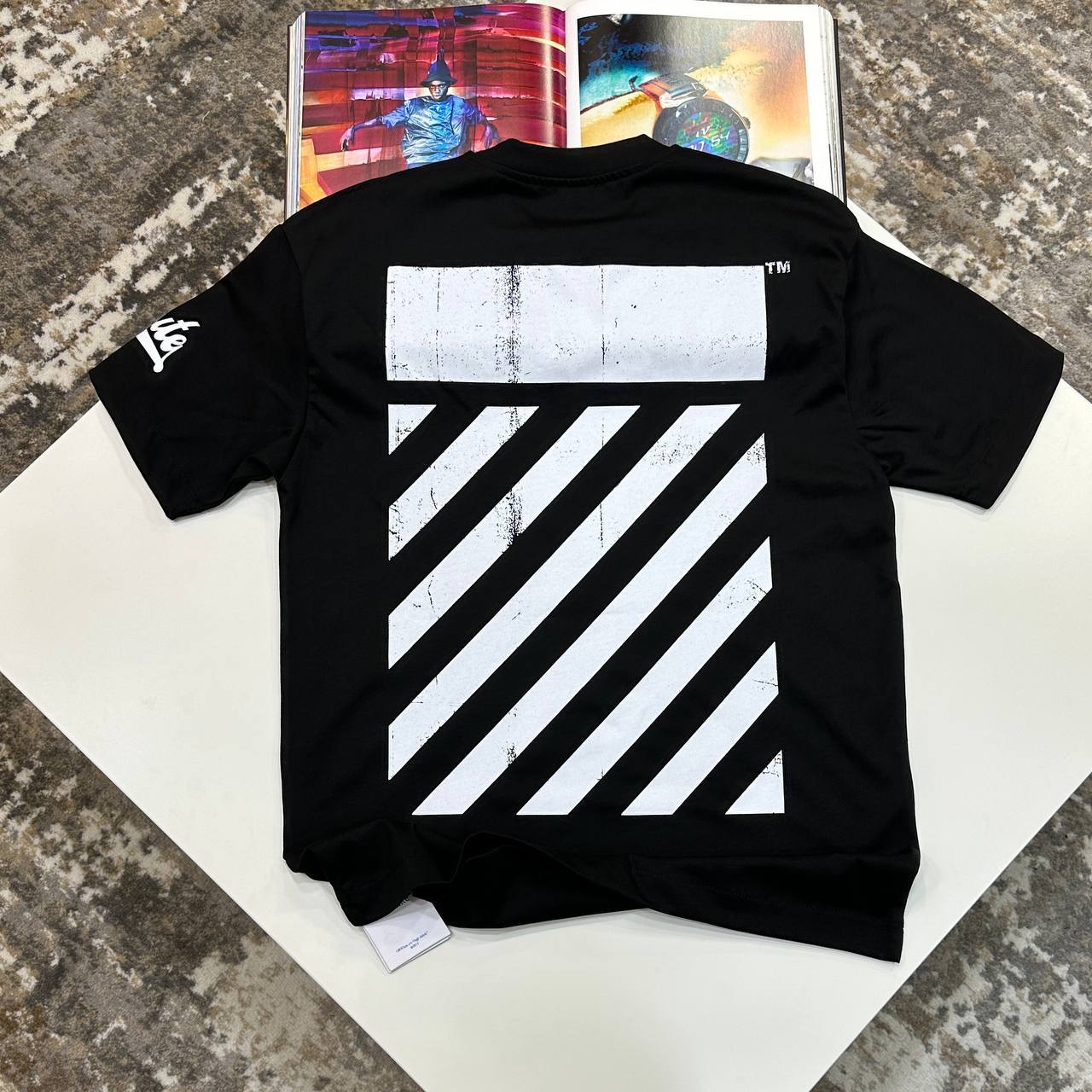 Off-White Big Off Diagonal T-Shirts in 2 Colors UK Reps AAA Quality