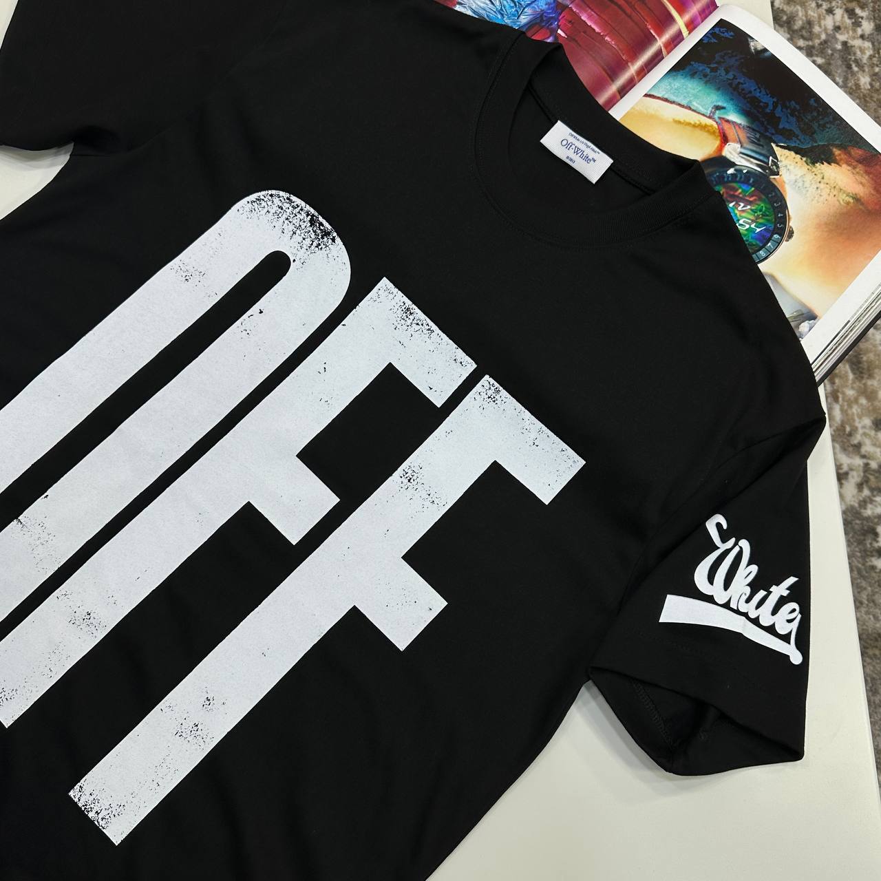 Off-White Big Off Diagonal T-Shirts in 2 Colors UK Reps AAA Quality