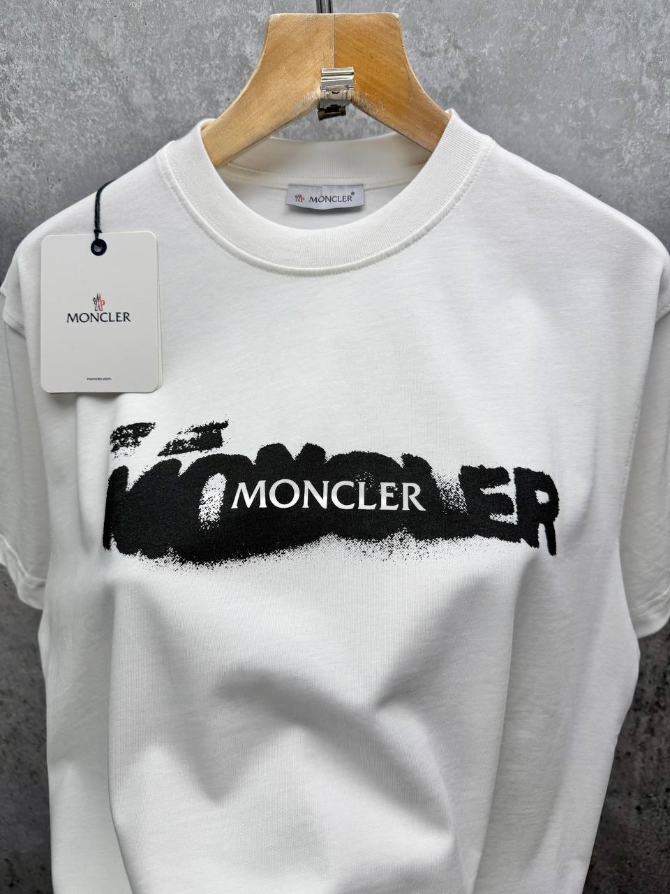Moncler Graffiti Logo T-Shirts in 2 Colors UK Reps AAA Quality