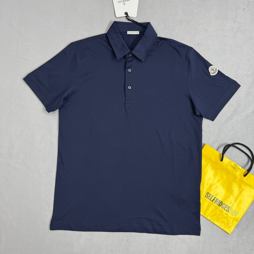 Moncler Cotton Short-Sleeved Polo Shirts & Shorts Set Logo-Patch Mens UK Reps AAA Quality