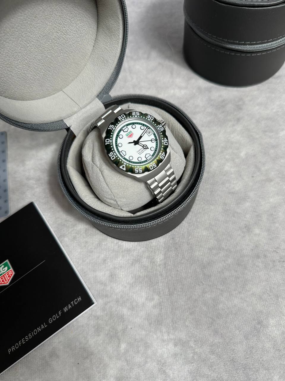 Tag Heuer Formula 1 Solargraph Silver Stainless Steel in Green Dial Mens Watches Best Sale UK Reps AAA Quality