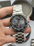Tag Heuer Formula 1 Chronograph Silver Stainless Steel in Grey/Red Dial Mens Watches Best Sale UK Reps AAA Quality