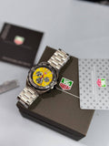Tag Heuer Formula 1 Chronograph Silver Stainless Steel in Yellow Dial Mens Watches Best Sale UK Reps AAA Quality