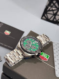 Tag Heuer Formula 1 Chronograph Silver Stainless Steel in Green Dial Mens Watches Best Sale UK Reps AAA Quality