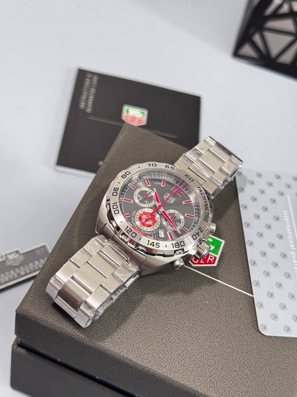 Tag Heuer Formula 1 Manchester United Special Edition Silver Stainless Steel Mens Watches Best Sale UK Reps AAA Quality