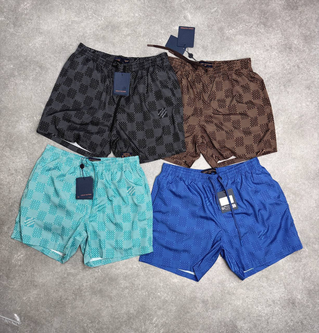 Louis Vuitton Dimension Embroidered Signature T-Shirts & Shorts Set Mens Best Sale UK Reps AAA Quality