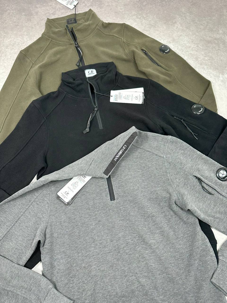 C.P. Company Diagonal Raised Half Zipped Jumpers Mens in Multiple Colors Best Sale UK Reps AAA Quality
