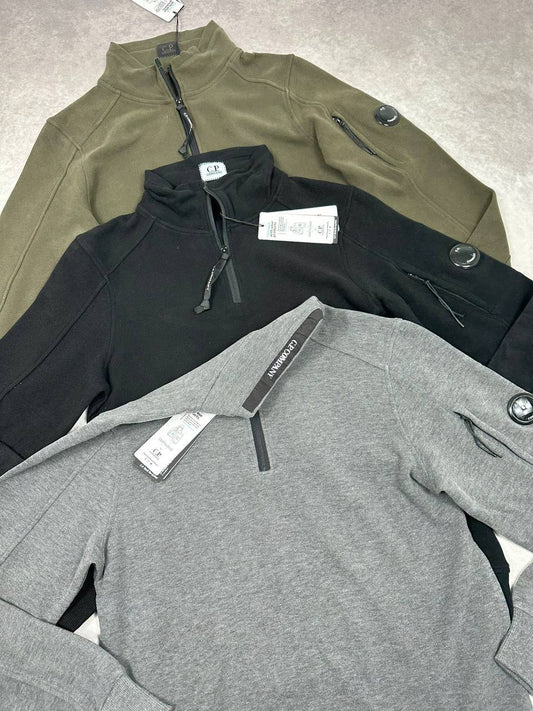 C.P. Company Diagonal Raised Half Zipped Jumpers Mens in Multiple Colors Best Sale UK Reps AAA Quality