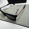 Prada Sunglasses Polarized Black Dark Grey Square Mens UK Reps AAA Quality