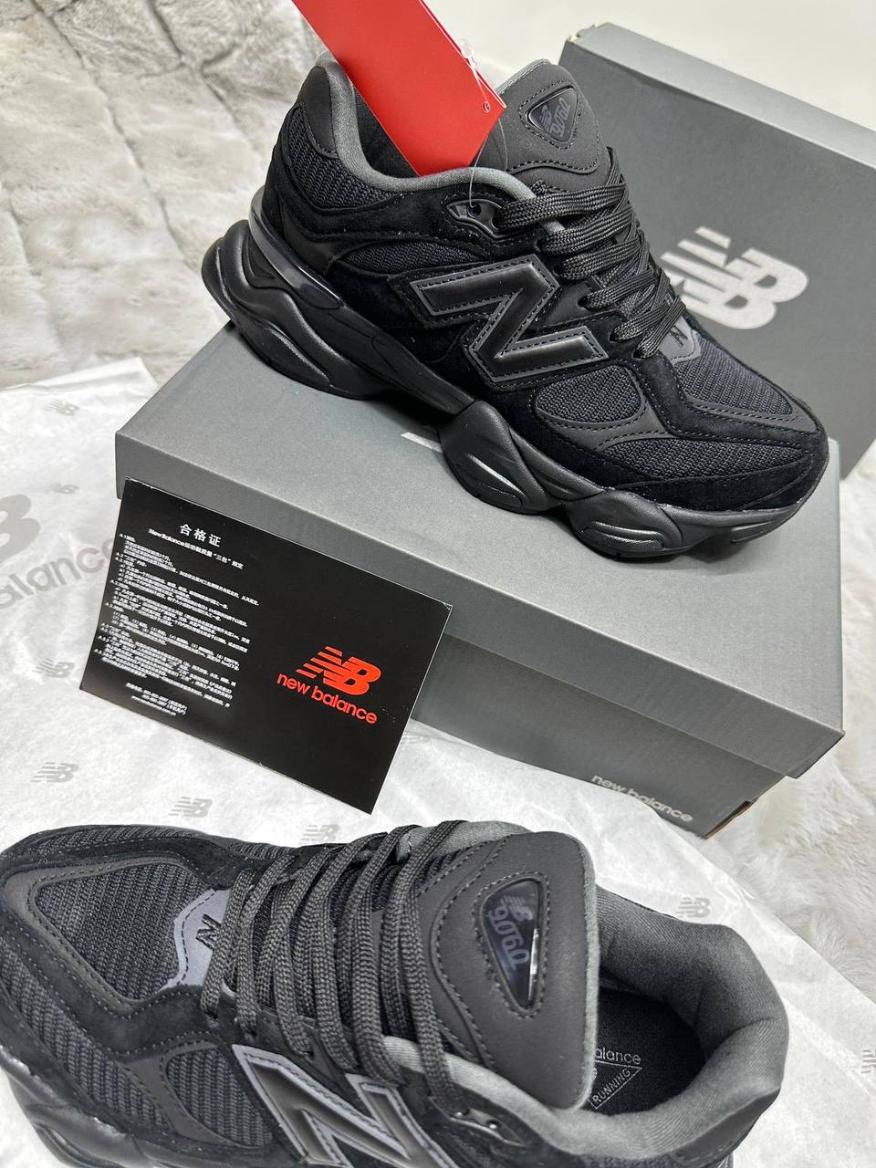 New Balance 9060 Triple Black Men's Trainers Best Sale UK Reps AAA Quality