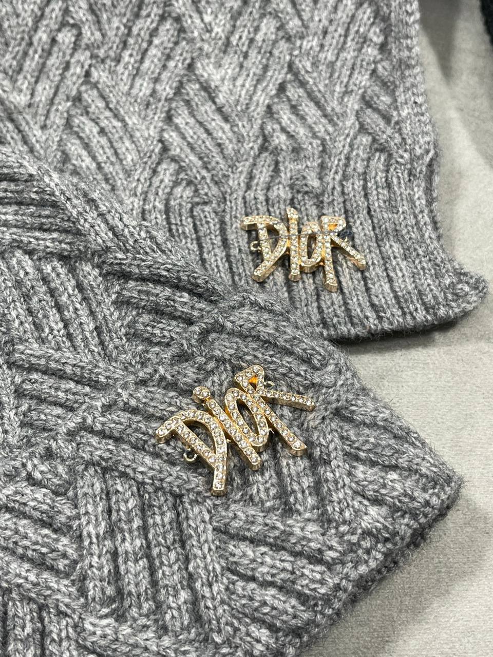 Christian Dior Wool Cashmere Pom Pom Scarf & Cap Set Mens in Multiple Colors Best Sale UK Reps AAA Quality