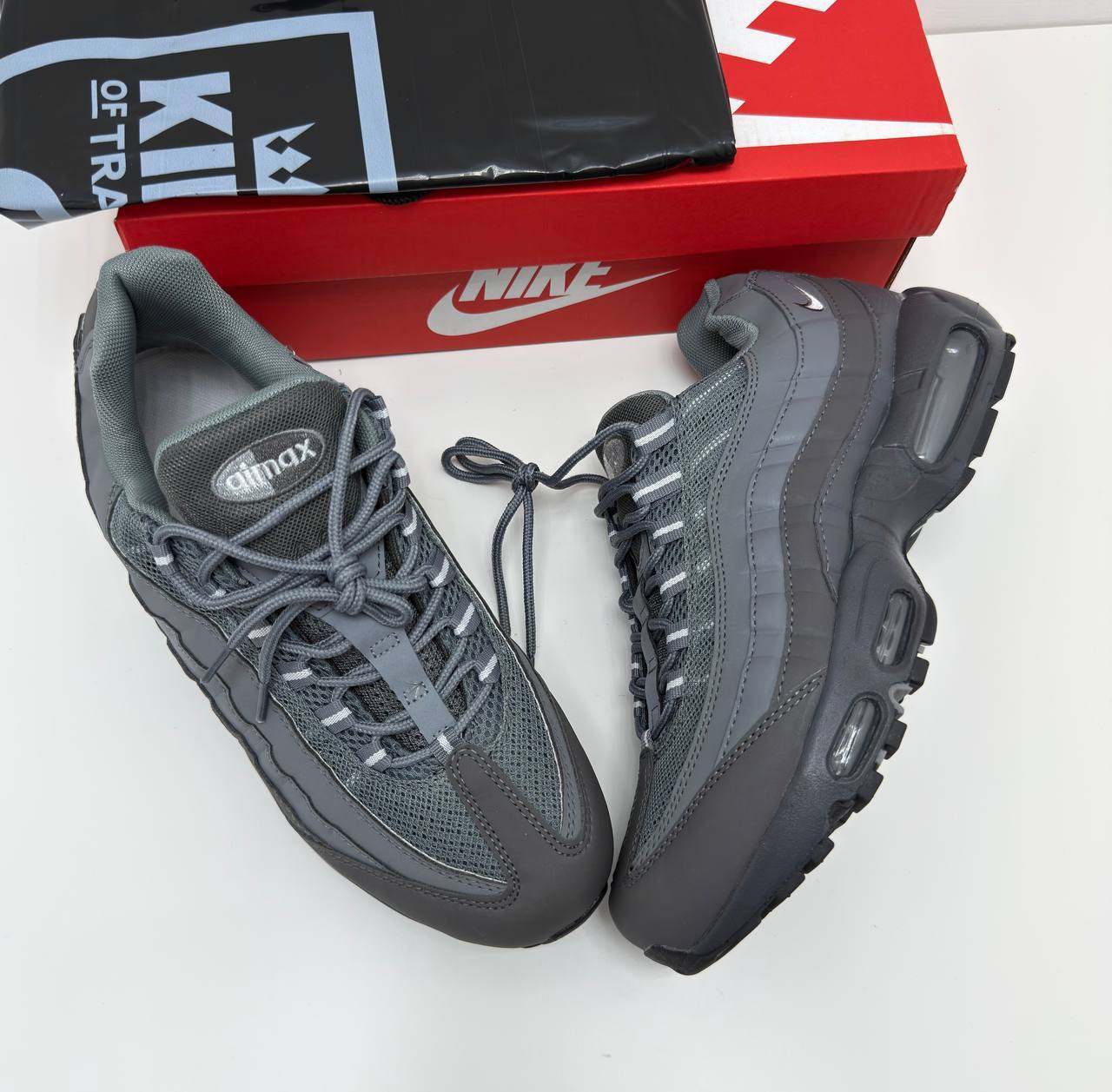Nike Air Max 95 Dark Grey Mens Fashion Trainers Best Sale UK Reps AAA Quality
