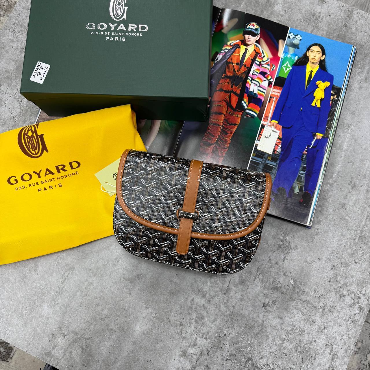 Goyard Belvedere PM Messenger Bag Black & Tan Canvas UK Reps AAA Quality