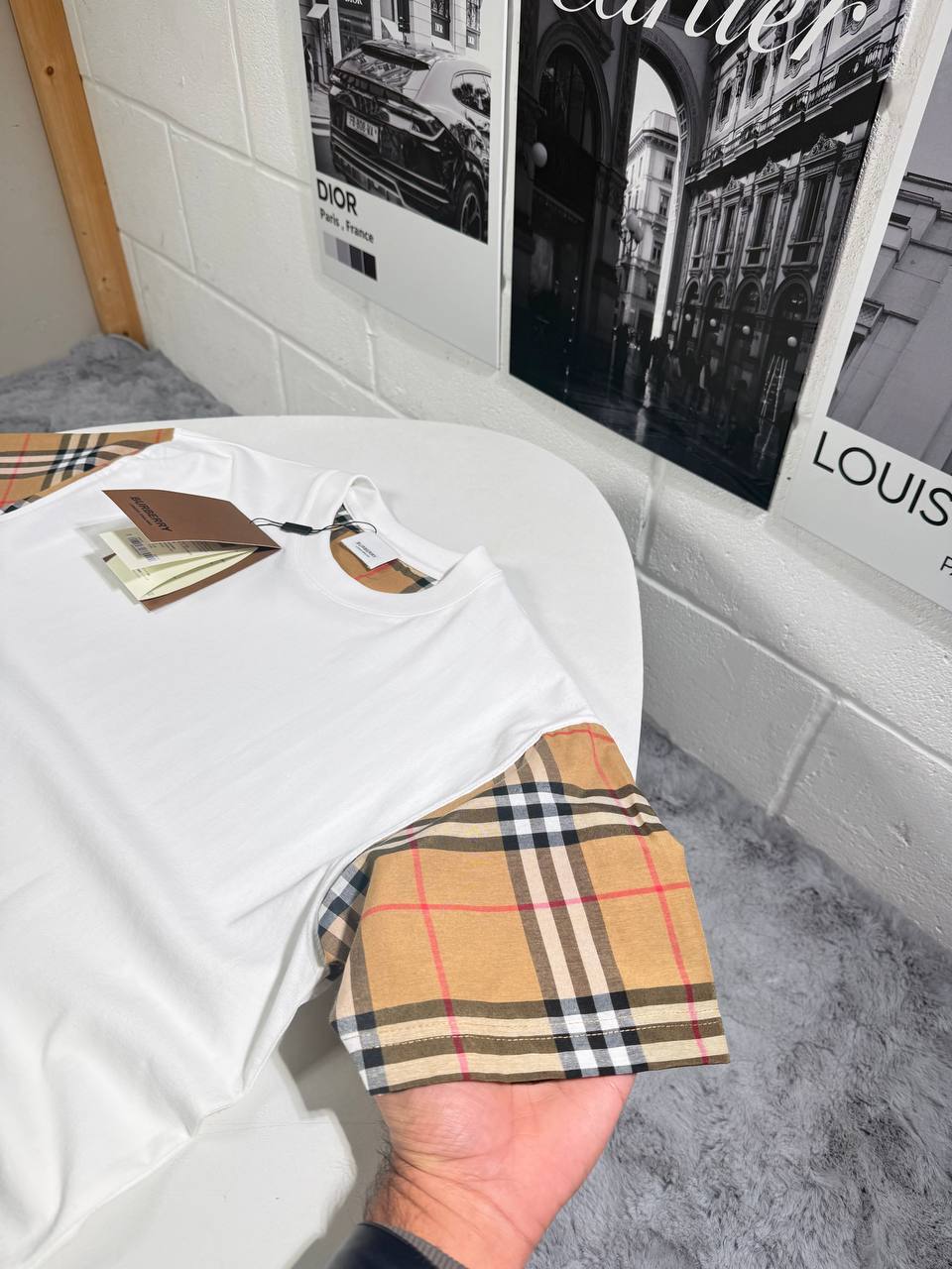 Burberry Vintage Check-Detail in 2 Colors T-shirt UK Reps AAA Quality