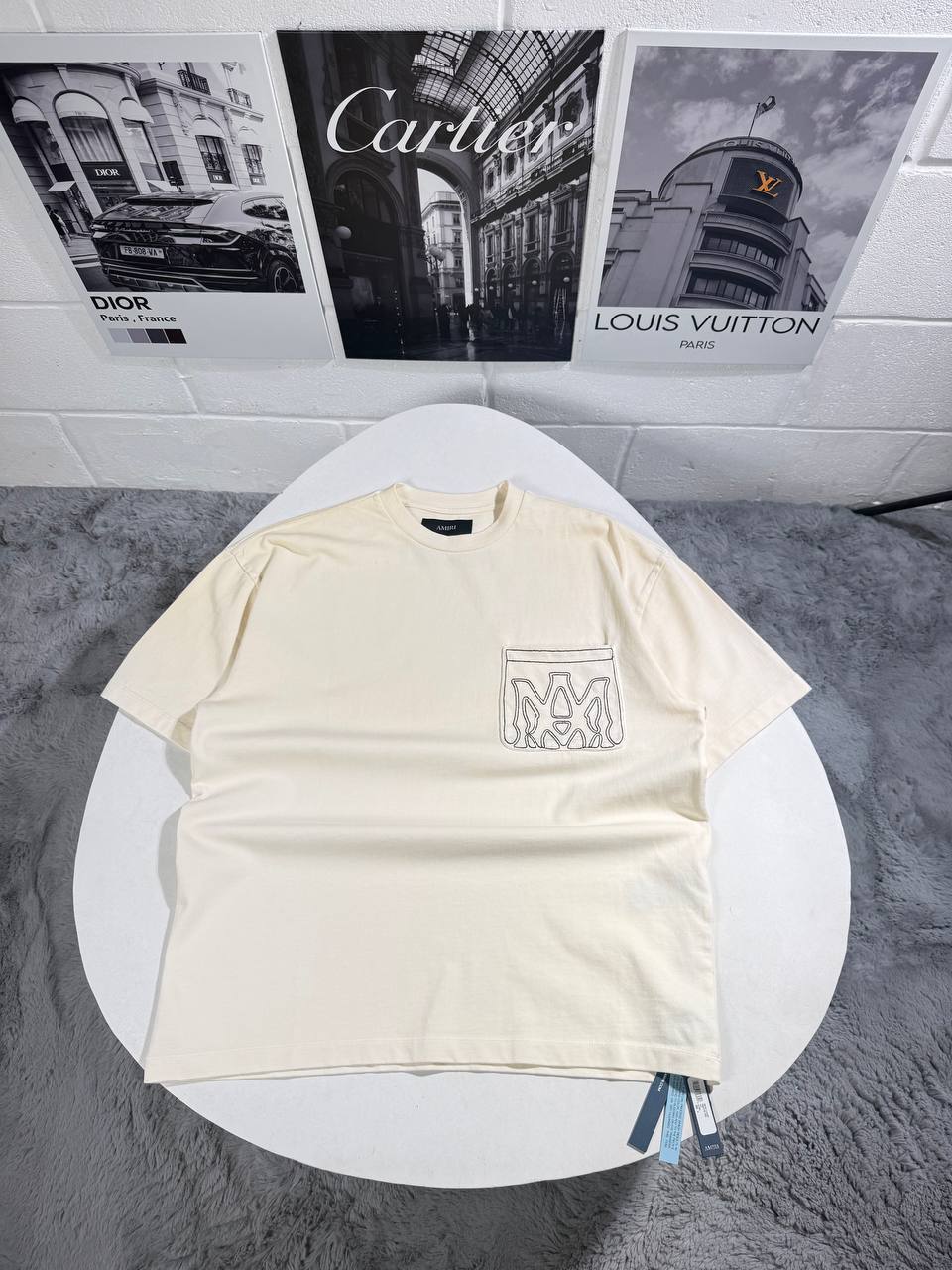 Amiri MA Outline Oversized T-Shirts Mens in 2 Colors UK Reps AAA Quality
