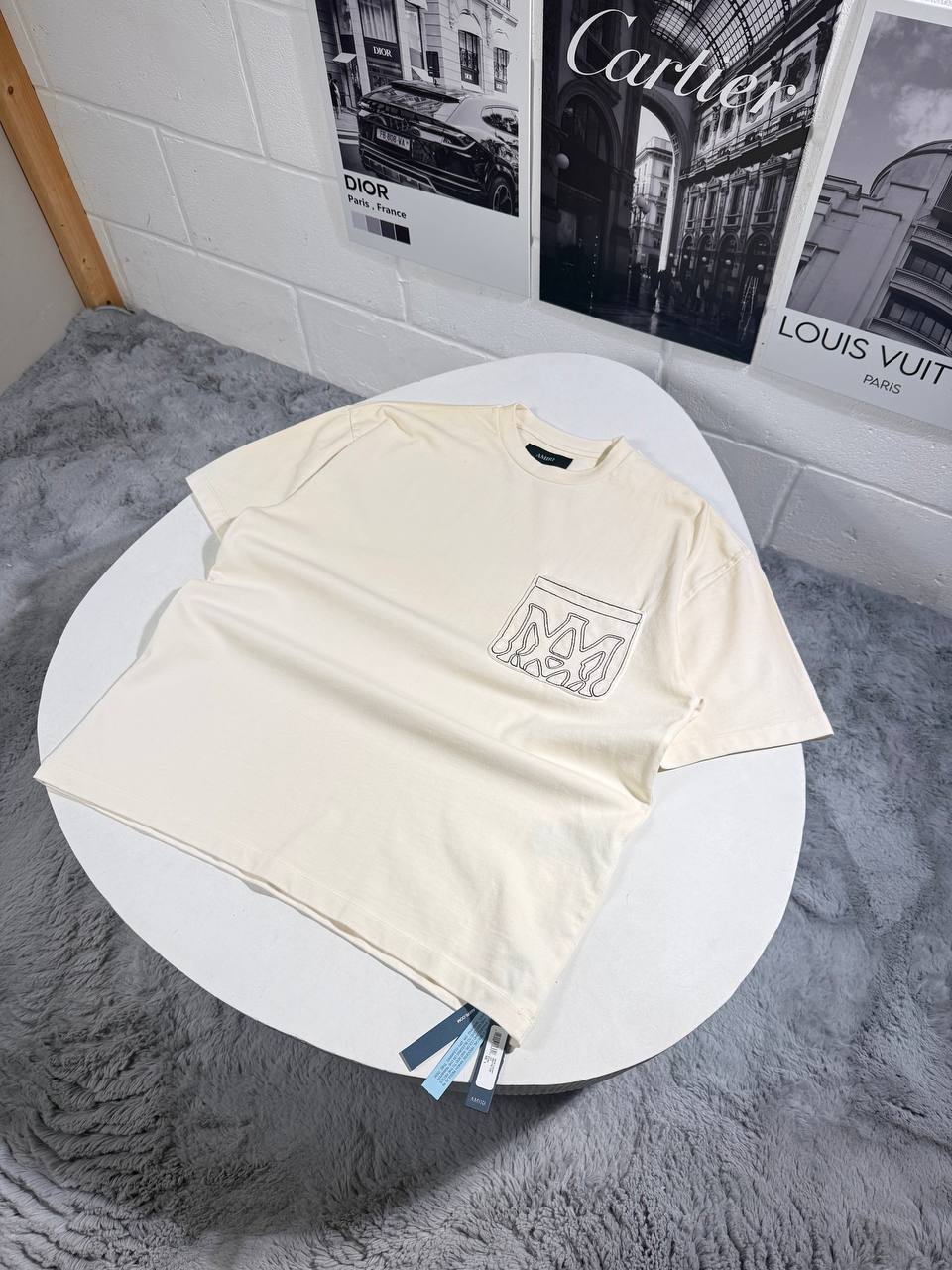 Amiri MA Outline Oversized T-Shirts Mens in 2 Colors UK Reps AAA Quality