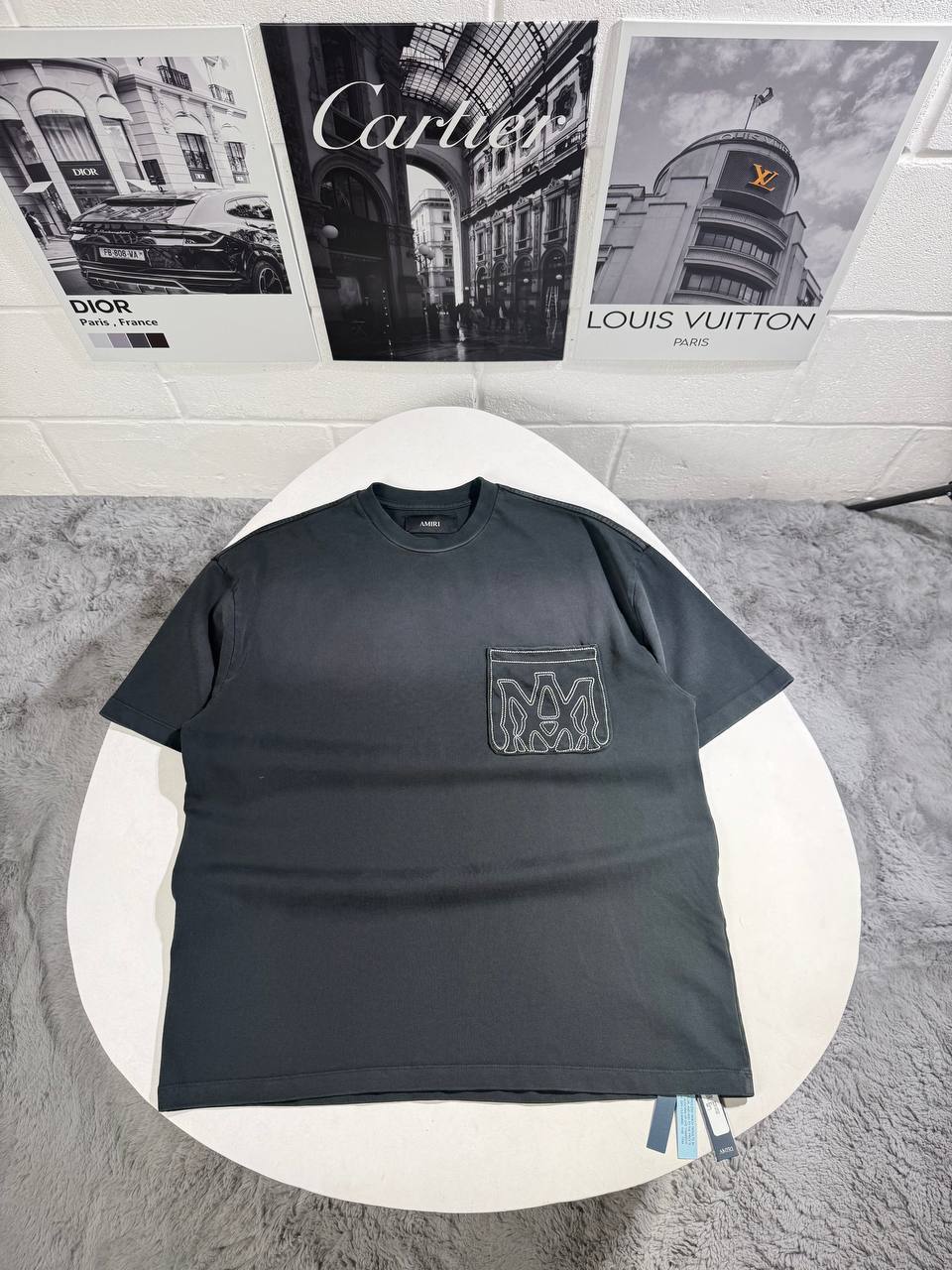 Amiri MA Outline Oversized T-Shirts Mens in 2 Colors UK Reps AAA Quality
