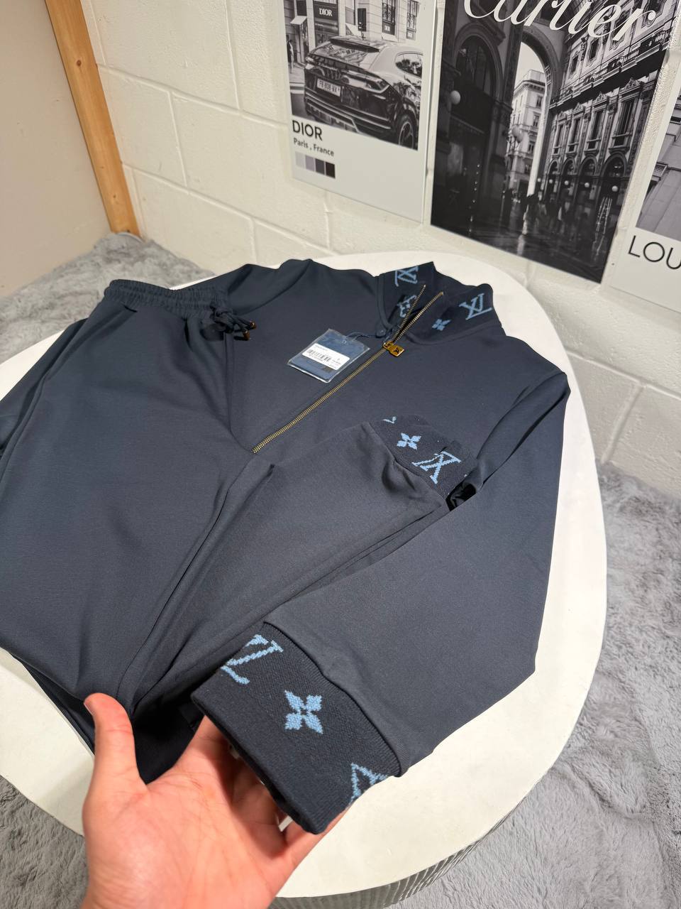 Louis Vuitton Monogram Detail Tracksuit Mens in Multiple Colors UK Reps AAA Quality