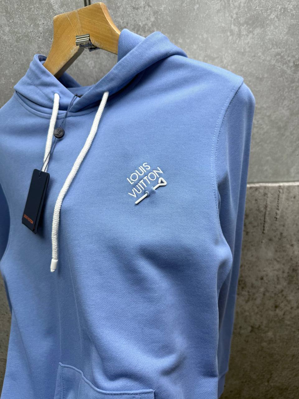 Louis Vuitton Pin Signature Embroidered Hoodie Mens in 2 Colors Best Sale UK Reps AAA Quality
