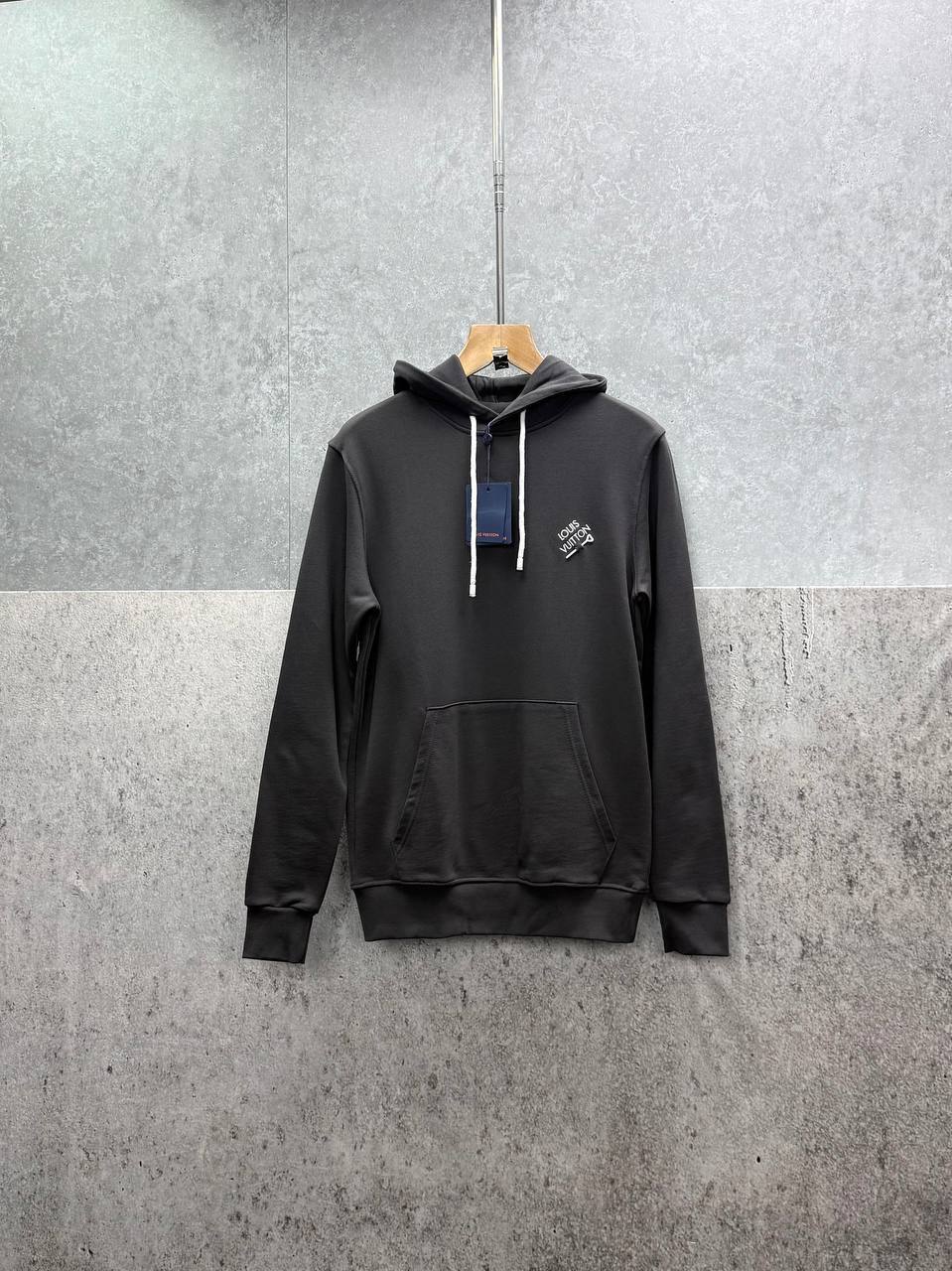 Louis Vuitton Pin Signature Embroidered Hoodie Mens in 2 Colors Best Sale UK Reps AAA Quality