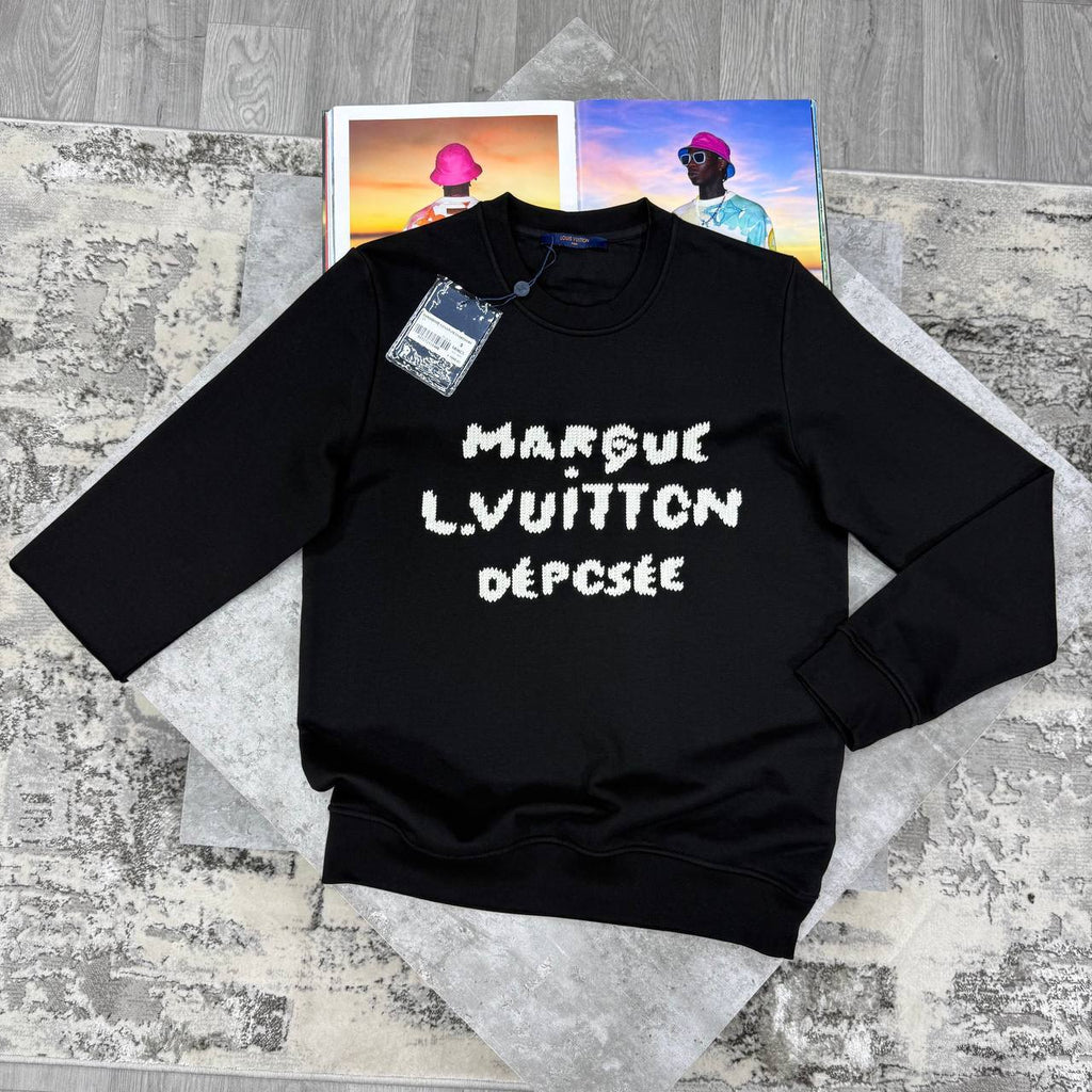 Louis Vuitton Margue Embroidered Signature Ready to Wear Jumpers Mens in 2 Colors Best Sale UK Reps AAA Quality