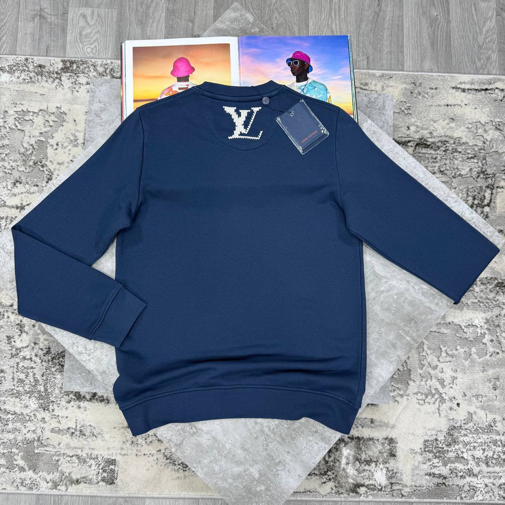 Louis Vuitton Margue Embroidered Signature Ready to Wear Jumpers Mens in 2 Colors Best Sale UK Reps AAA Quality