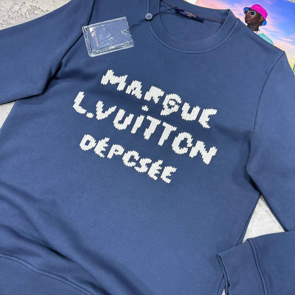 Louis Vuitton Margue Embroidered Signature Ready to Wear Jumpers Mens in 2 Colors Best Sale UK Reps AAA Quality