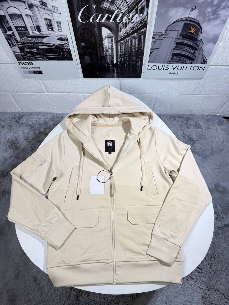 Canada Goose Ferris Full Zip Logo Hoodie Mens in 2 Colors Best Sale UK Reps AAA Quality