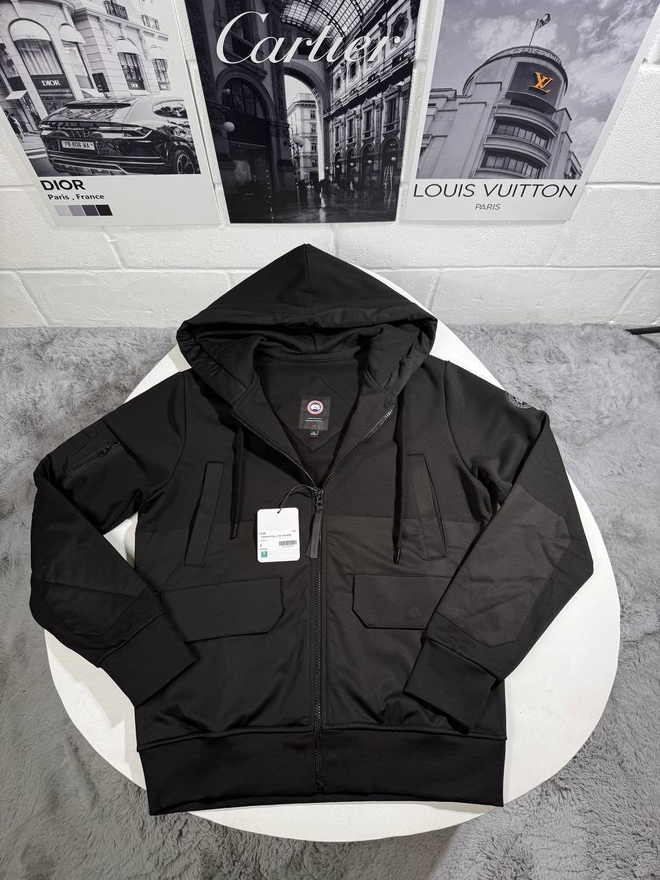 Canada Goose Ferris Full Zip Logo Hoodie Mens in 2 Colors Best Sale UK Reps AAA Quality