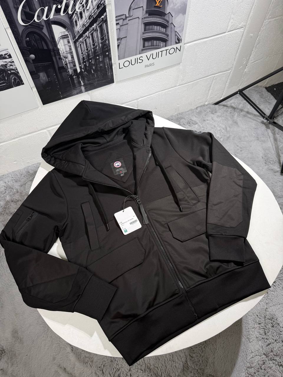 Canada Goose Ferris Full Zip Logo Hoodie Mens in 2 Colors Best Sale UK Reps AAA Quality
