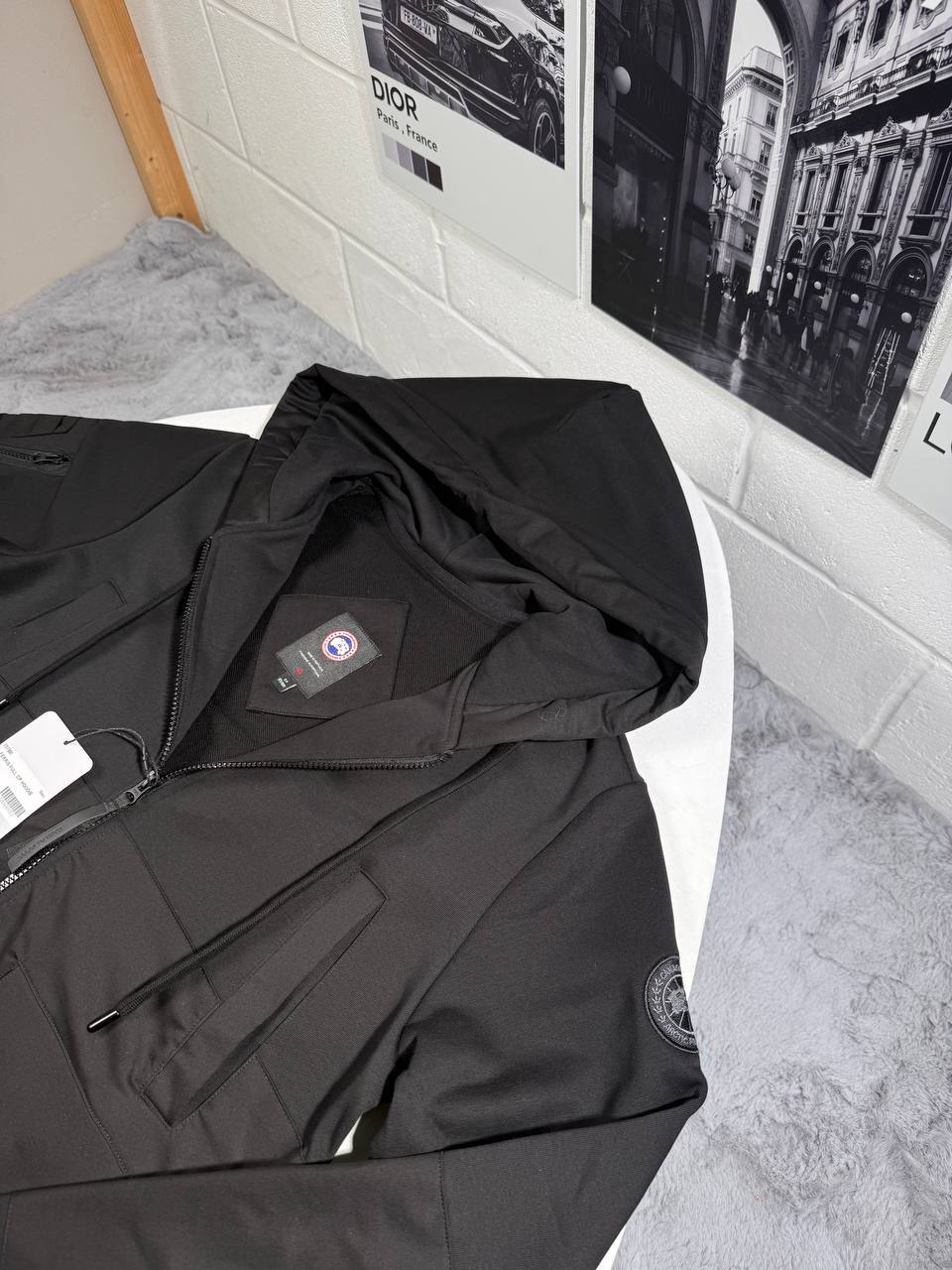 Canada Goose Ferris Full Zip Logo Hoodie Mens in 2 Colors Best Sale UK Reps AAA Quality