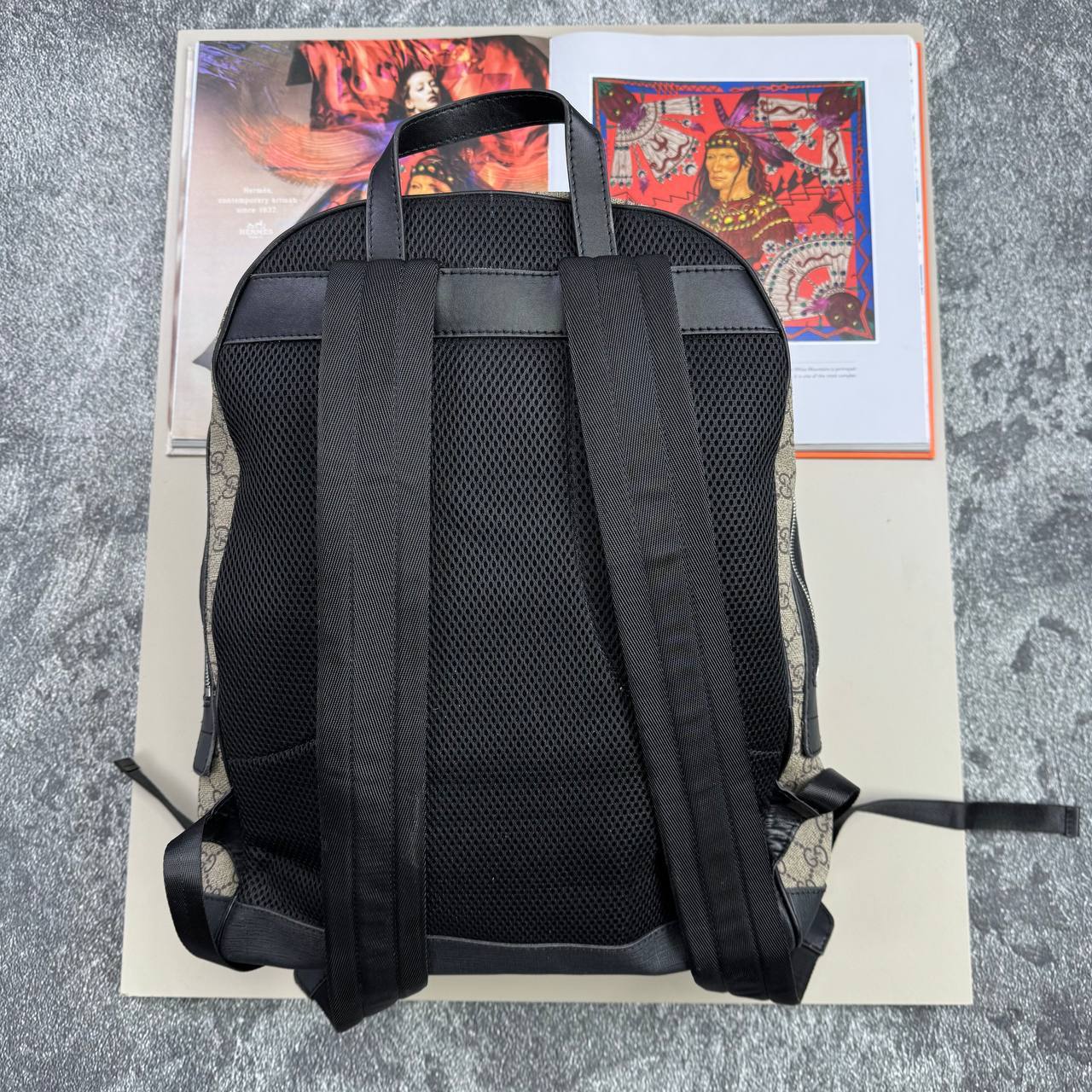 Gucci GG Supreme Monogram Backpack Beige UK Reps AAA Quality