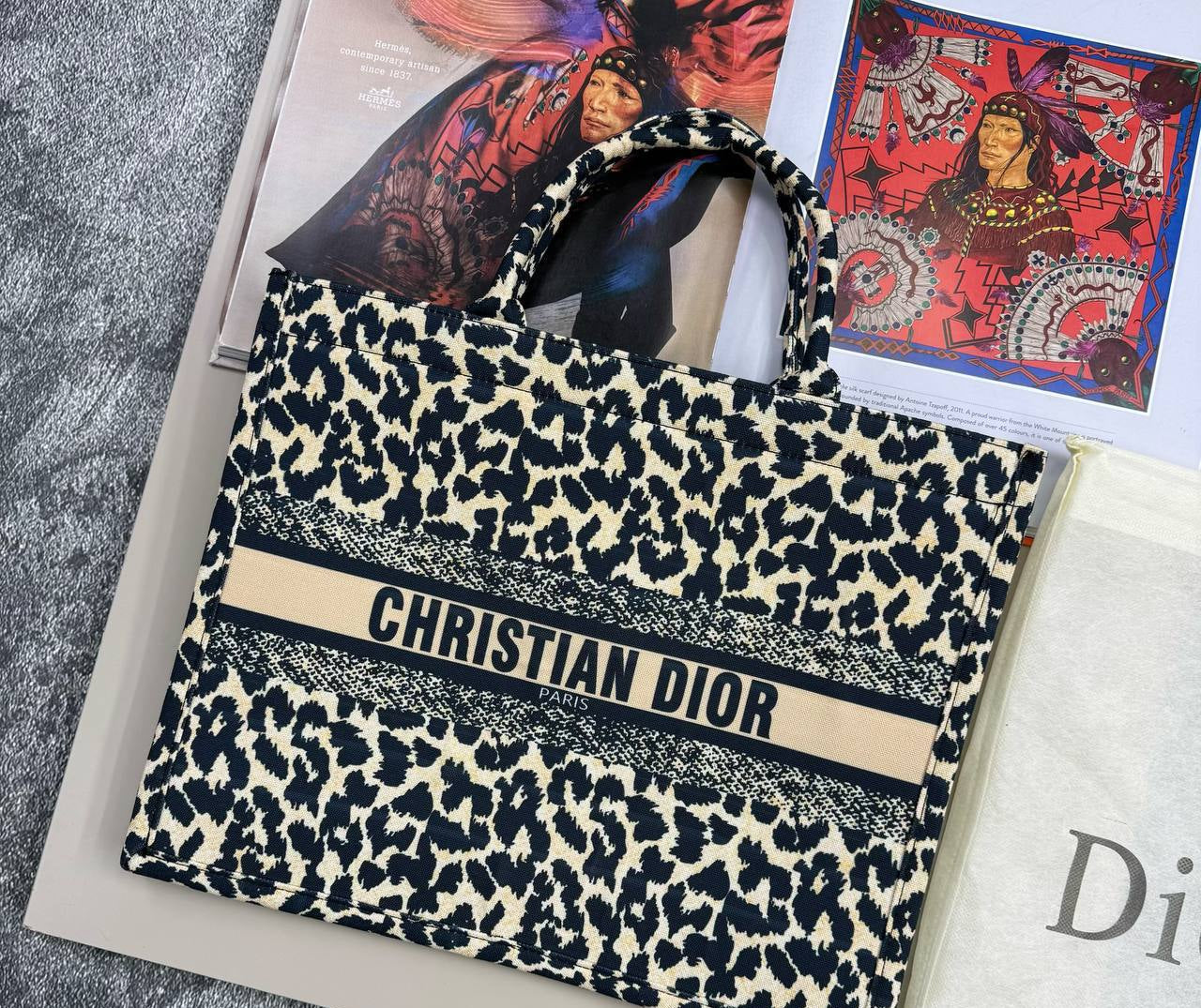 Christian Dior Mizza Large Book Tote Bag Womens in Big Size UK Reps AAA Quality