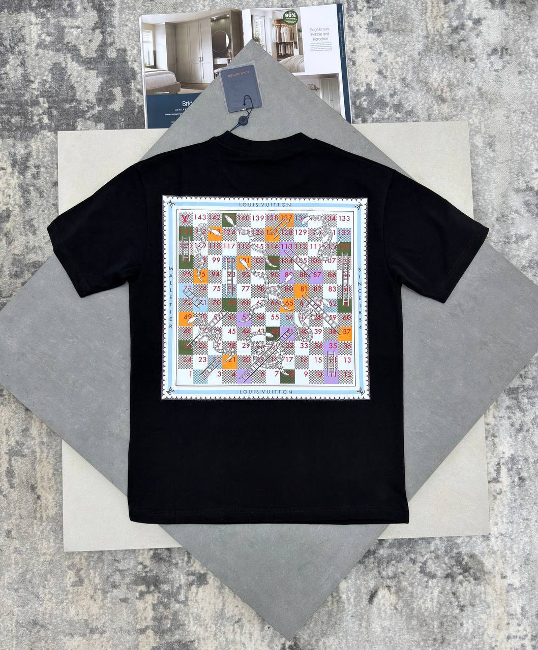 Louis Vuitton Snakes & Ladders Motif in Multiple Colors T-Shirt UK Reps AAA Quality