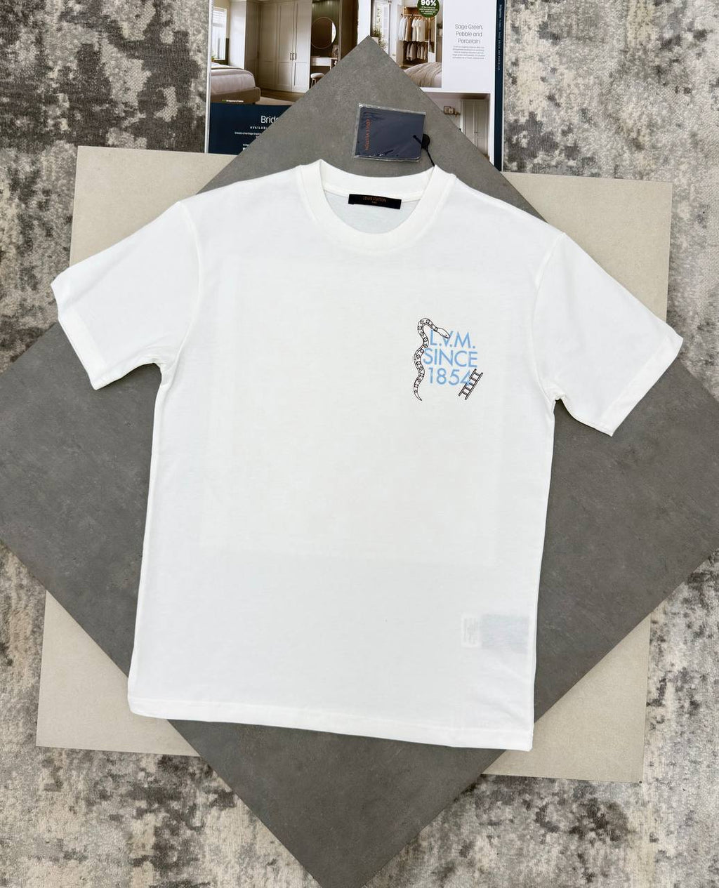 Louis Vuitton Snakes & Ladders Motif in Multiple Colors T-Shirt UK Reps AAA Quality
