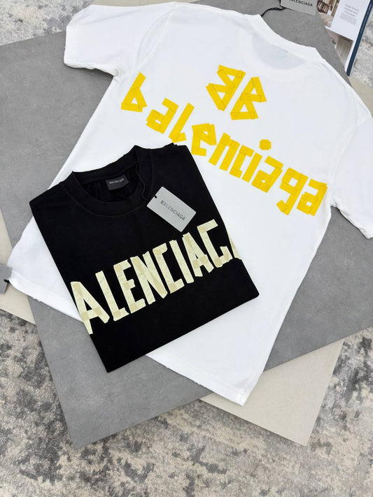 Balenciaga Tape Type Logo T-Shirts in 2 Colors Mens UK Reps AAA Quality
