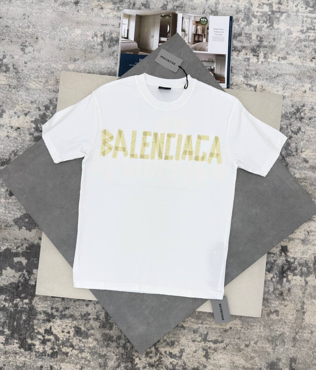Balenciaga Tape Type Logo T-Shirts in 2 Colors Mens UK Reps AAA Quality