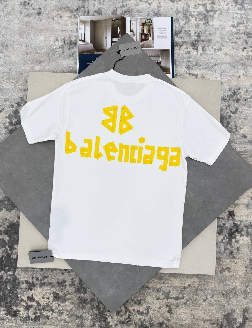 Balenciaga Tape Type Logo T-Shirts in 2 Colors Mens UK Reps AAA Quality
