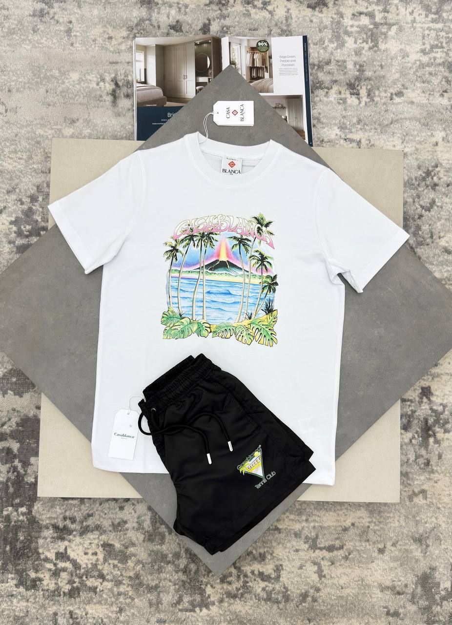 Casablanca Volcano T-Shirts & Shorts Set in Multiiple Colors UK Reps AAA Quality