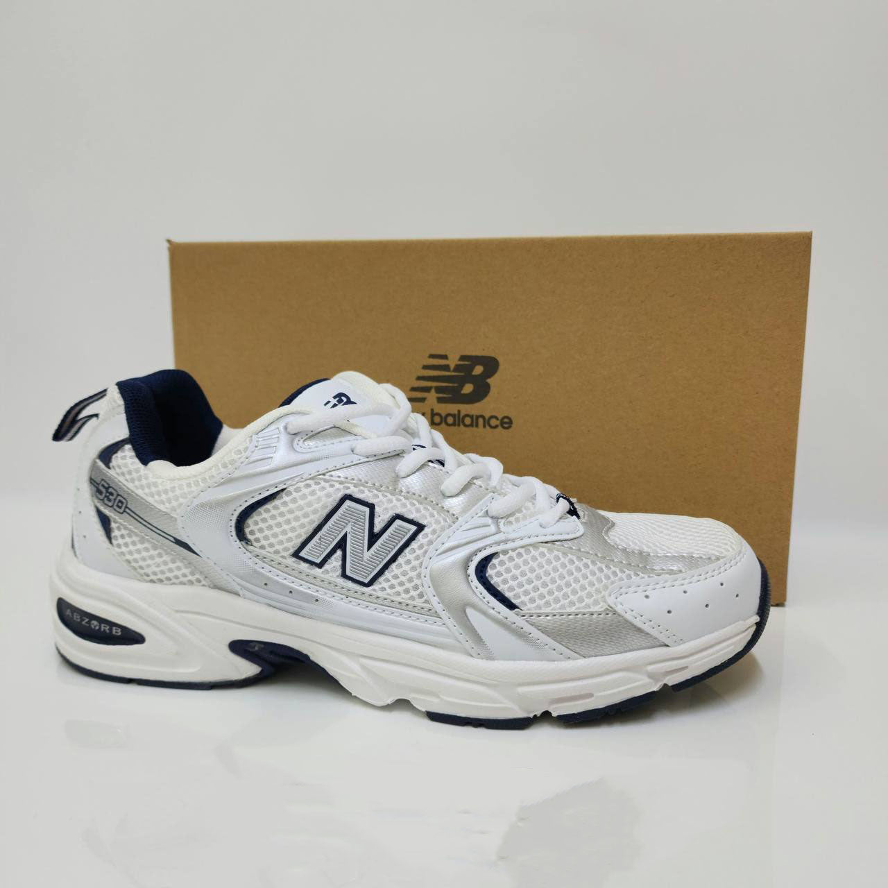 New Balance 530 White/Silver/Navy Mens Trainers UK Reps AAA Quality