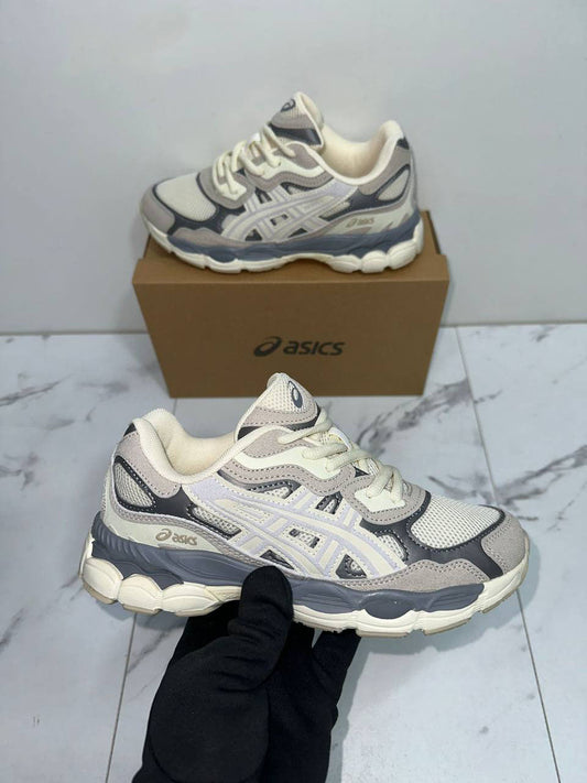 Asics Gel-Nyc Cream Grey Womens Trainers UK Reps AAA Quality