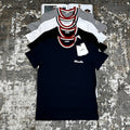 Moncler Ribbed-Trim Logo- Embroidered Cotton T-Shirts Mens in Multiple Colors Best Sale UK Reps AAA Quality